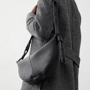 Banana Republic Bag Womens Black Vegan Leather Sling Crossbody NWT